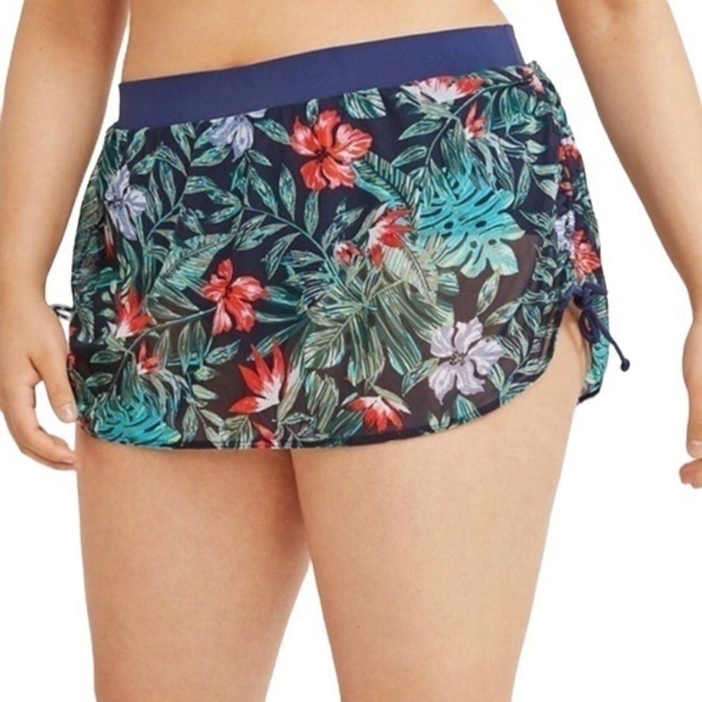 Lane Bryant NWOT Drawstring Swim Skirt